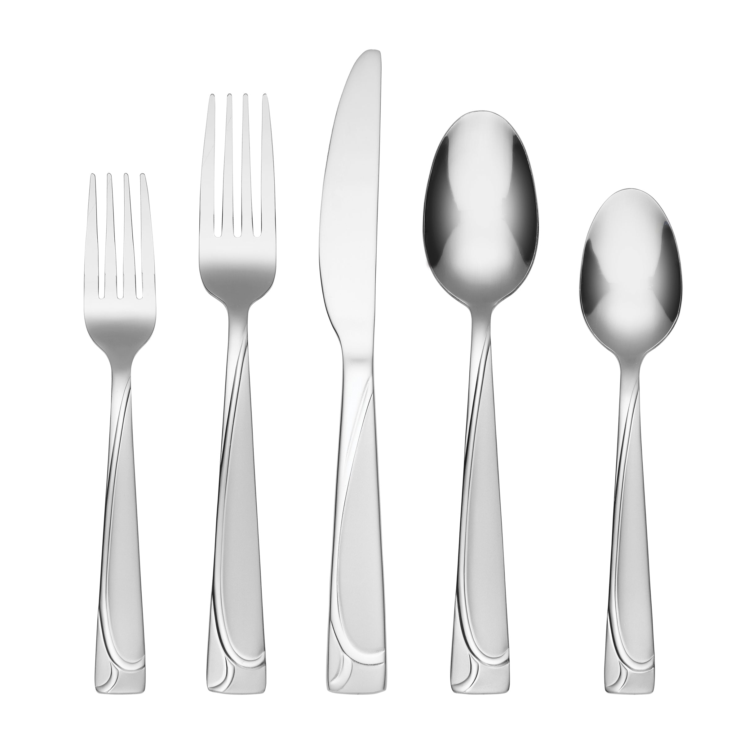Lenox Westmore Mena Frost 40-Piece Flatware Set with Chrome Caddy