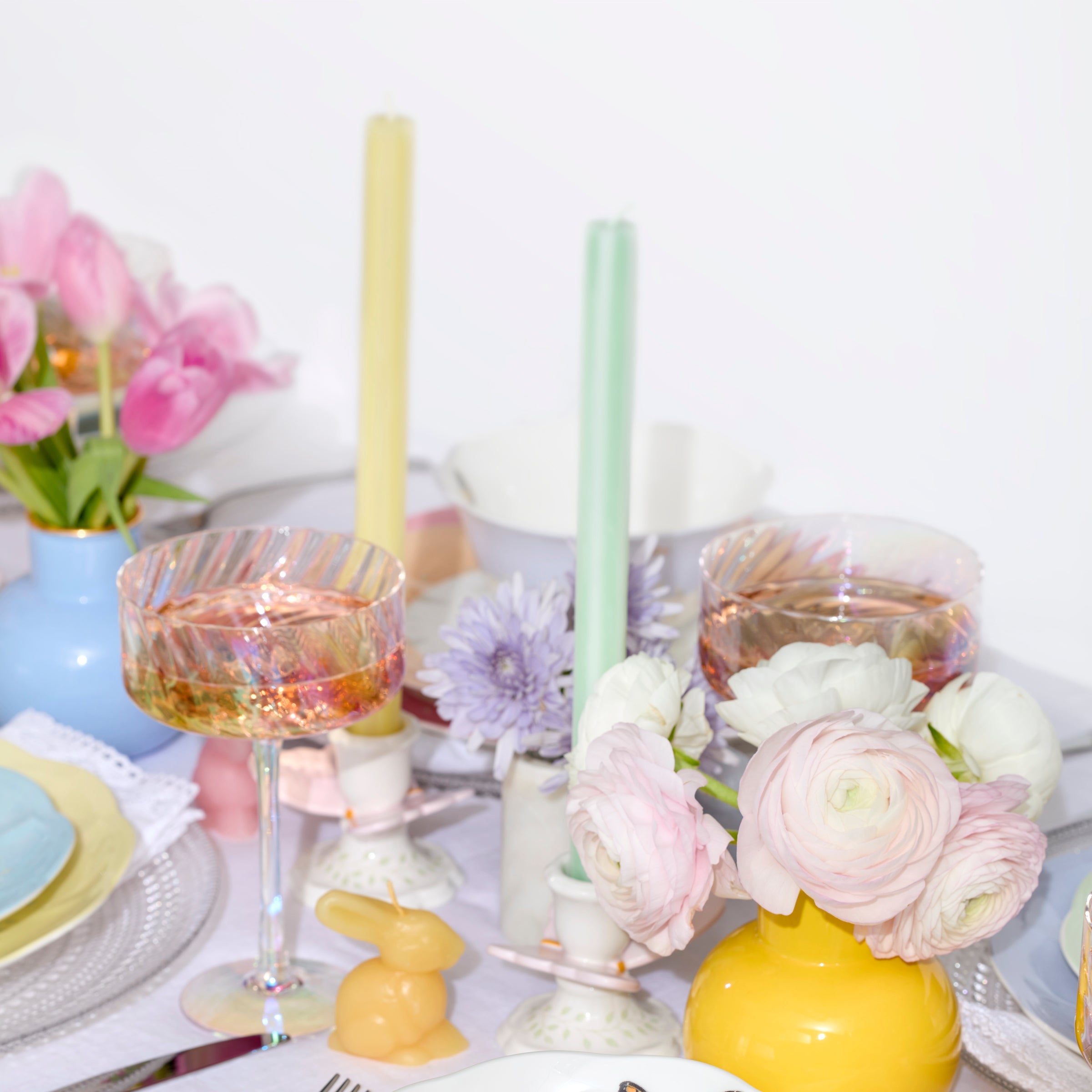 Lenox Westmore Pastel Striped Table Candles, Set of 8 - Image 4