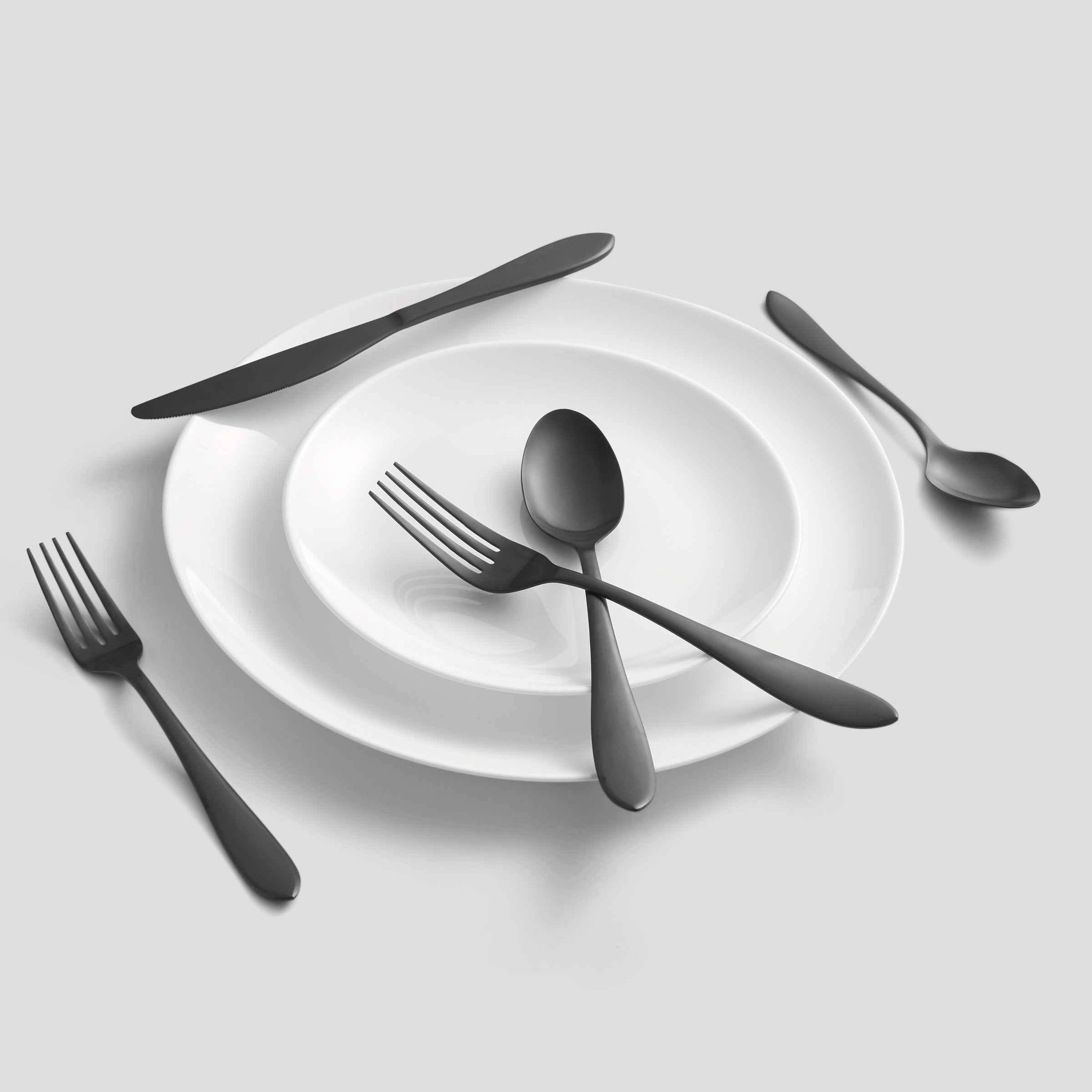 Lenox Westmore Delia Black Satin 20-Piece Flatware Set - Image 2