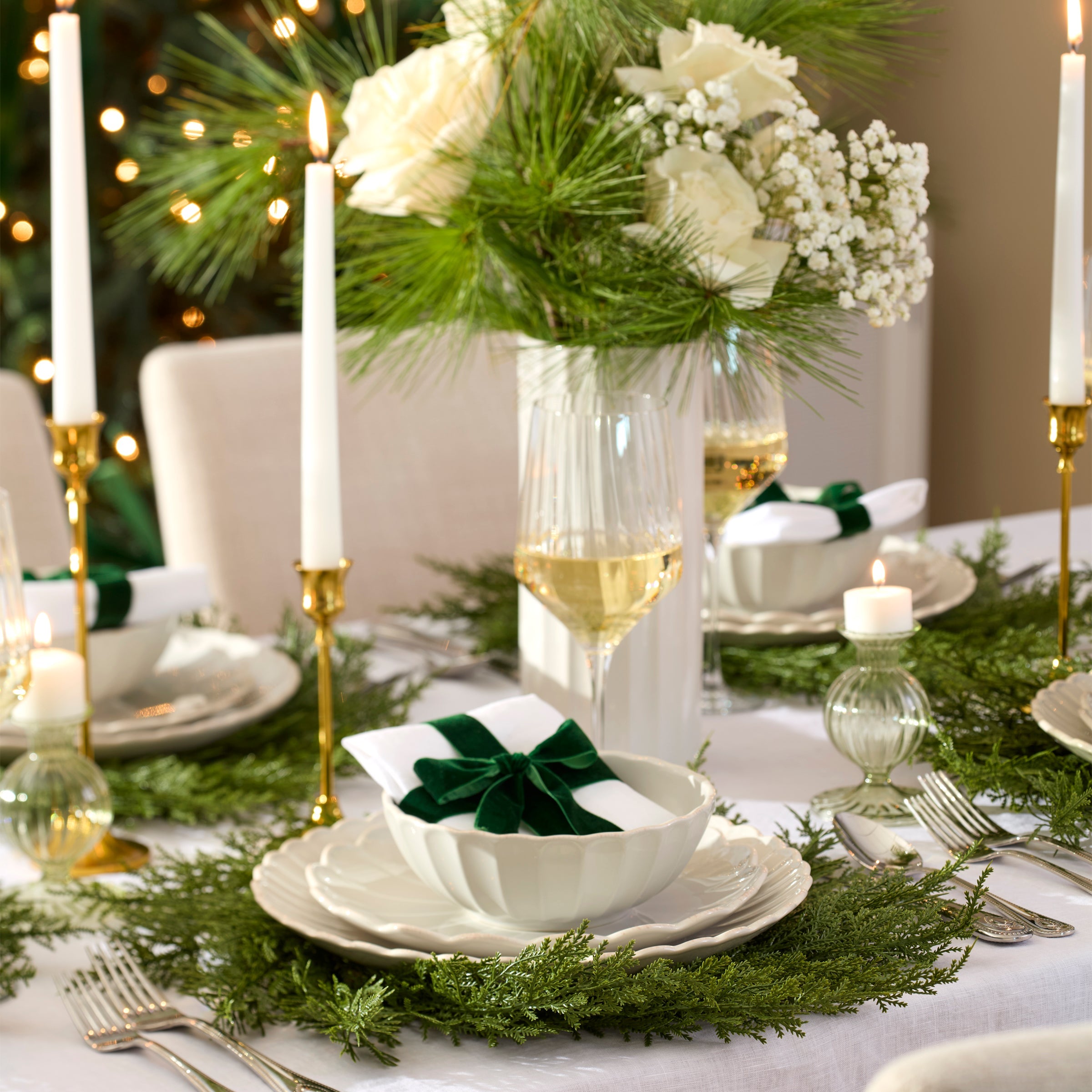 Lenox Westmore French Perle Scallop White Dinner Plates, Set of 4 - Image 5