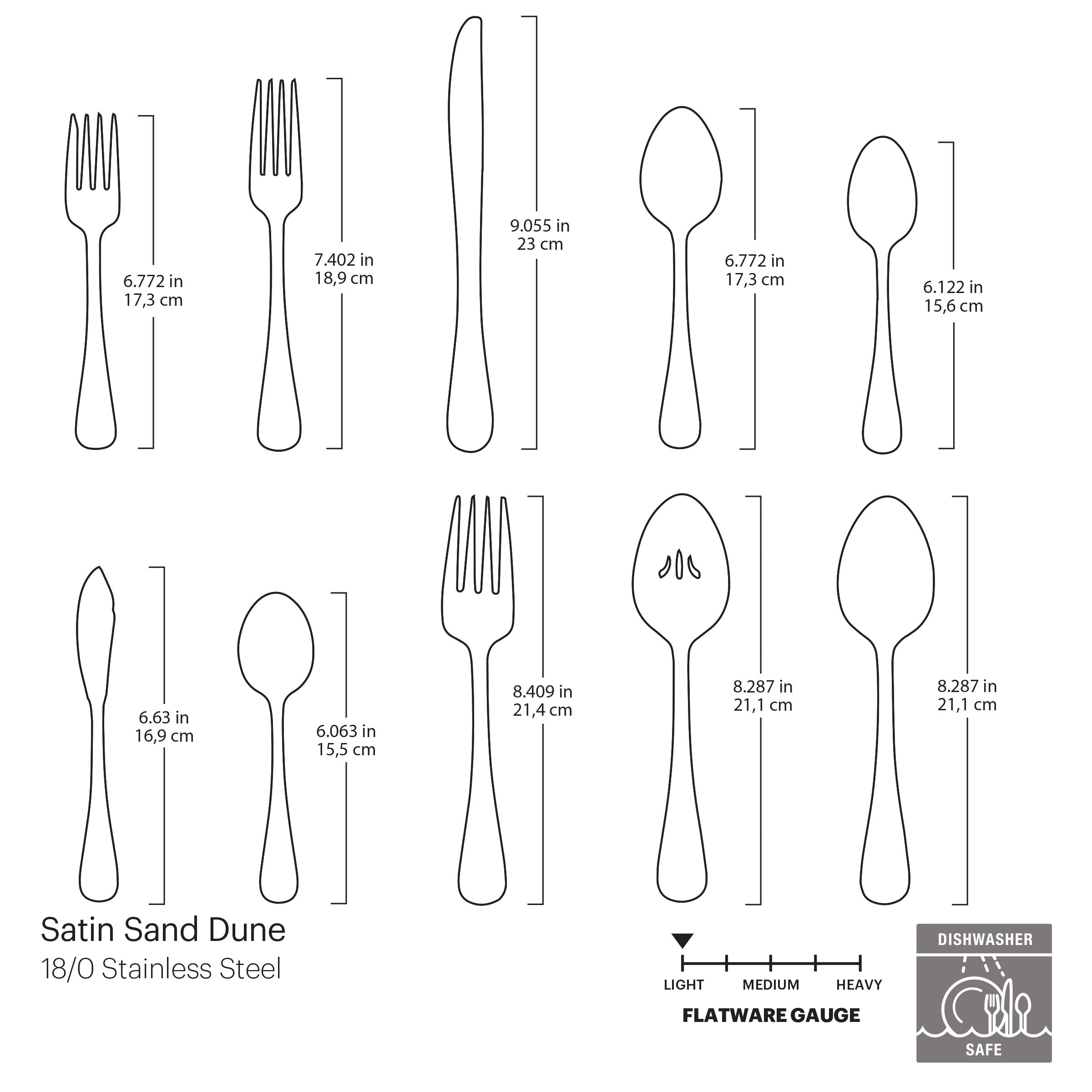 Lenox Westmore Satin Sand Dune 45-Piece Flatware Set - Image 3