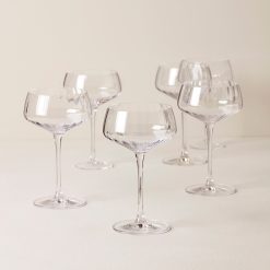 Lenox Westmore Tuscany Classics Angled Optic Coupe Glasses, Set of 6