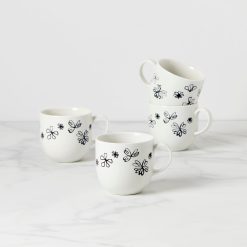 Lenox Westmore Garden Doodle Mugs, Set of 4