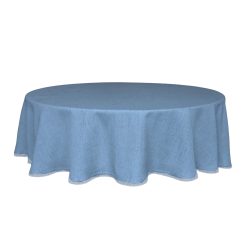 Lenox Westmore French Perle Solid Periwinkle 70x70 Round Tablecloth