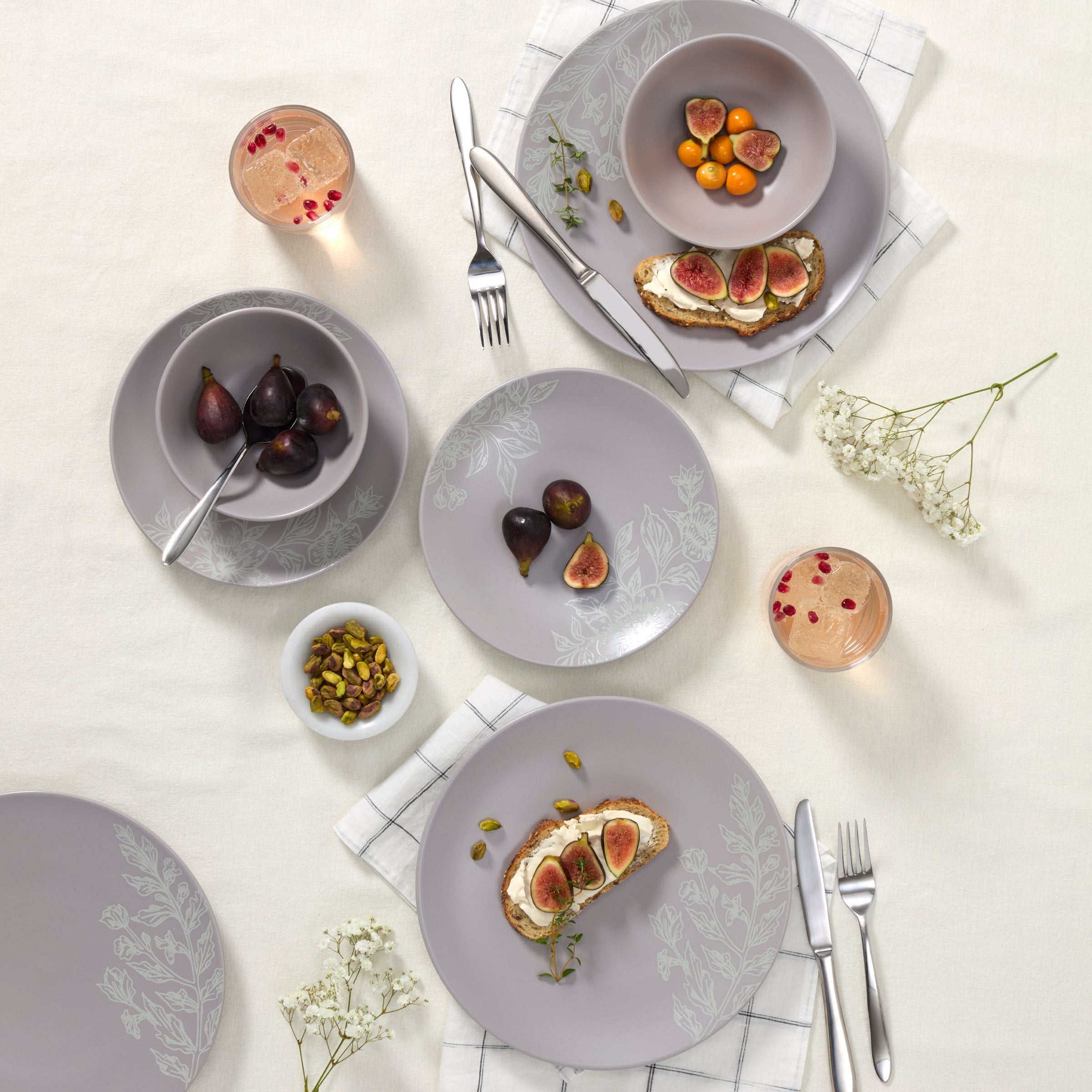 Lenox Westmore Roseto Pumice 12-Piece Dinnerware Set - Image 9