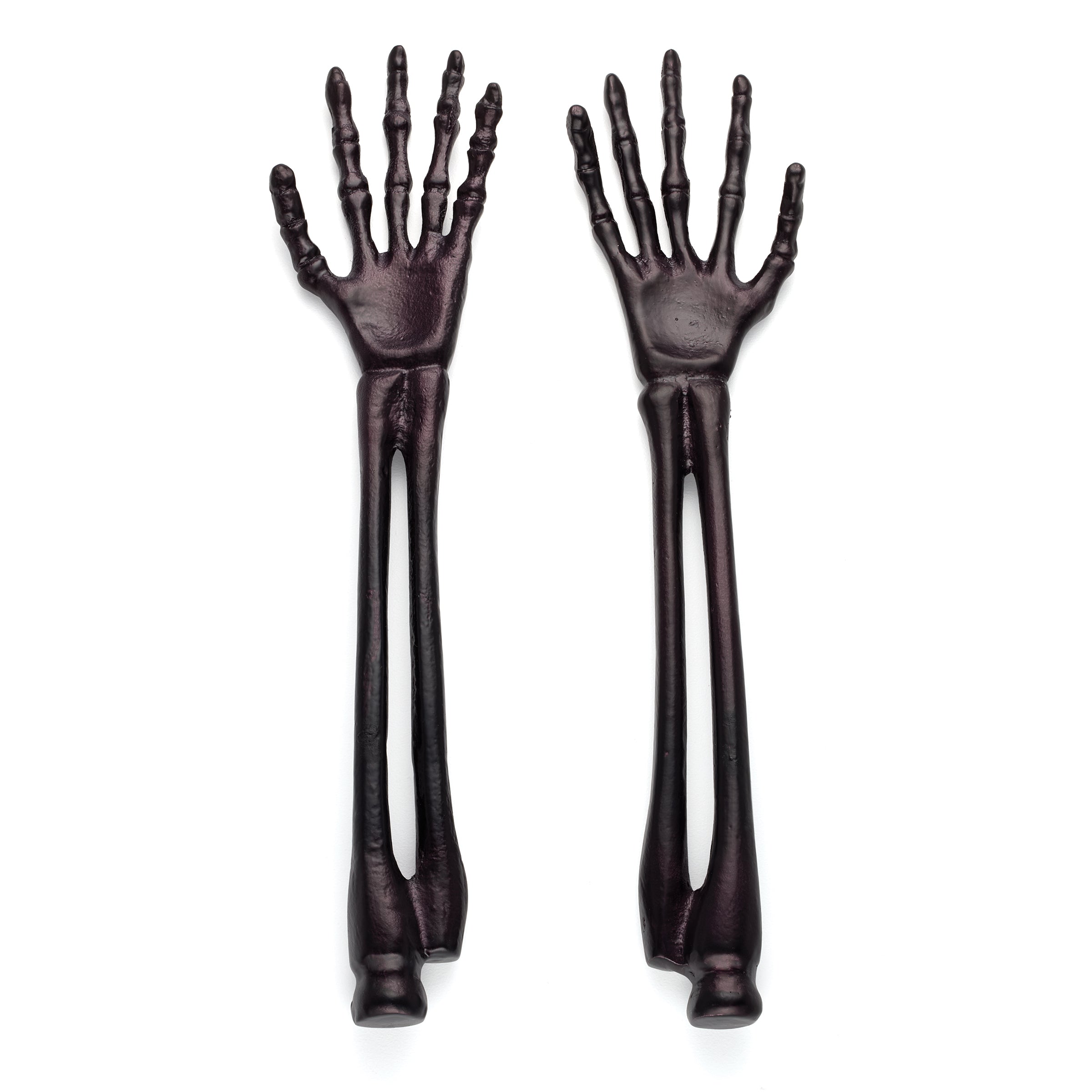 Lenox Westmore Vintro Halloween Skeleton Black Satin 2-Piece Salad Servers