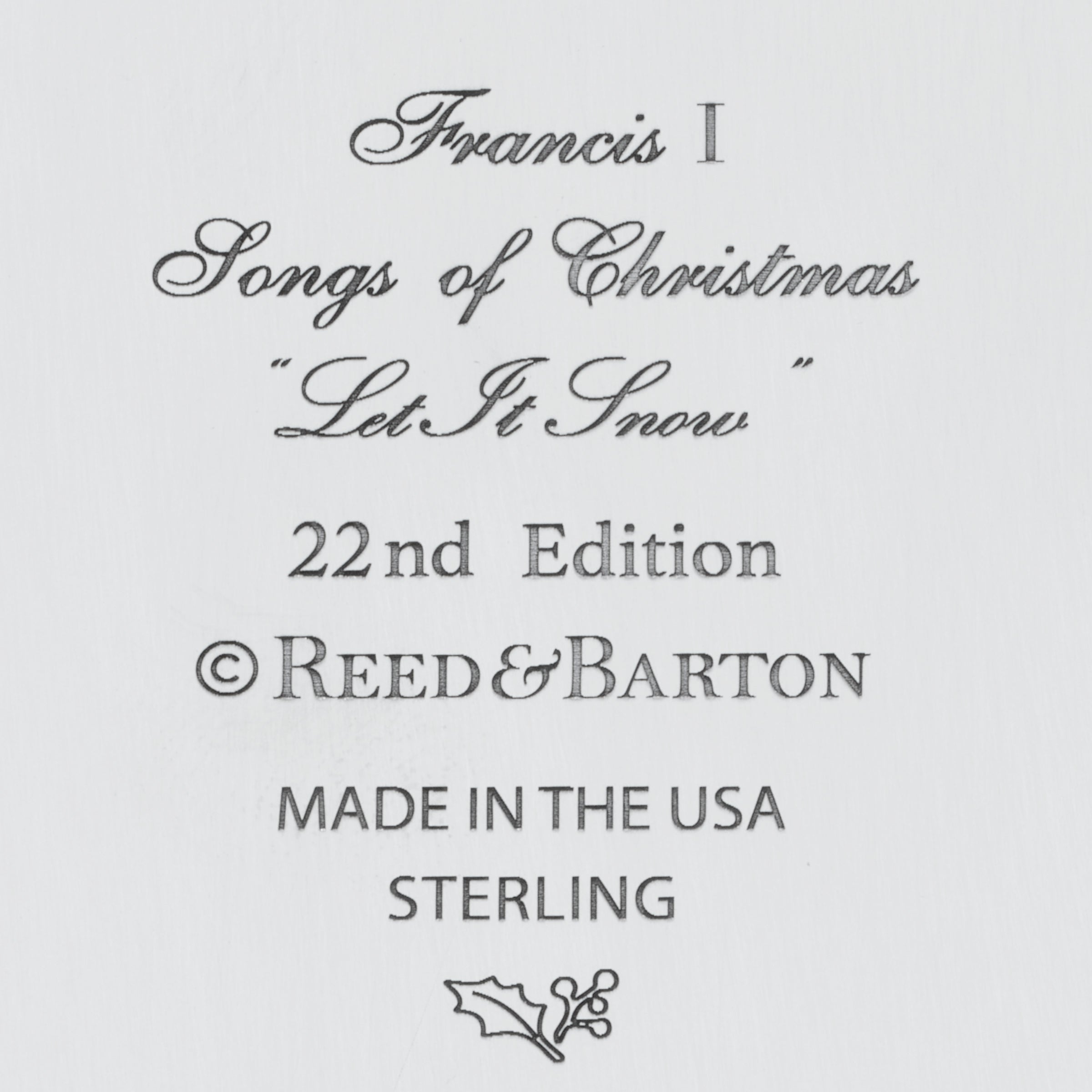 Lenox Westmore Songs Of Christmas Sterling Silver Ornament - Image 5
