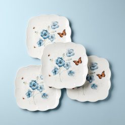 Lenox Westmore Butterfly Meadow Square Dinner Plates, Set of 4