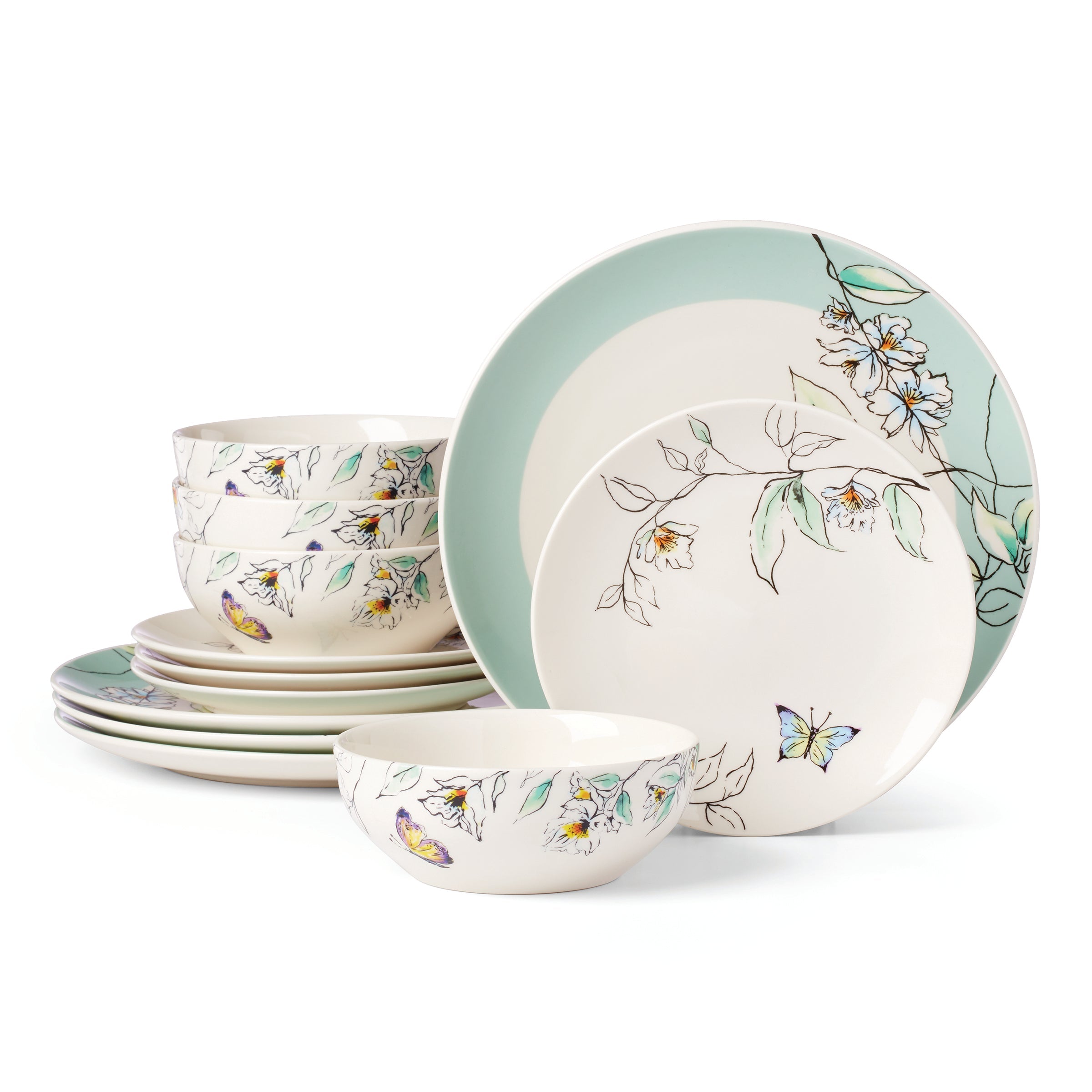 Lenox Westmore Botanica 12-Piece Dinnerware Set