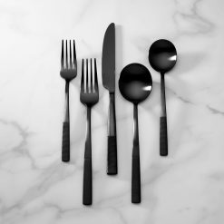 Lenox Westmore Modulus Black Satin 20-Piece Flatware Set