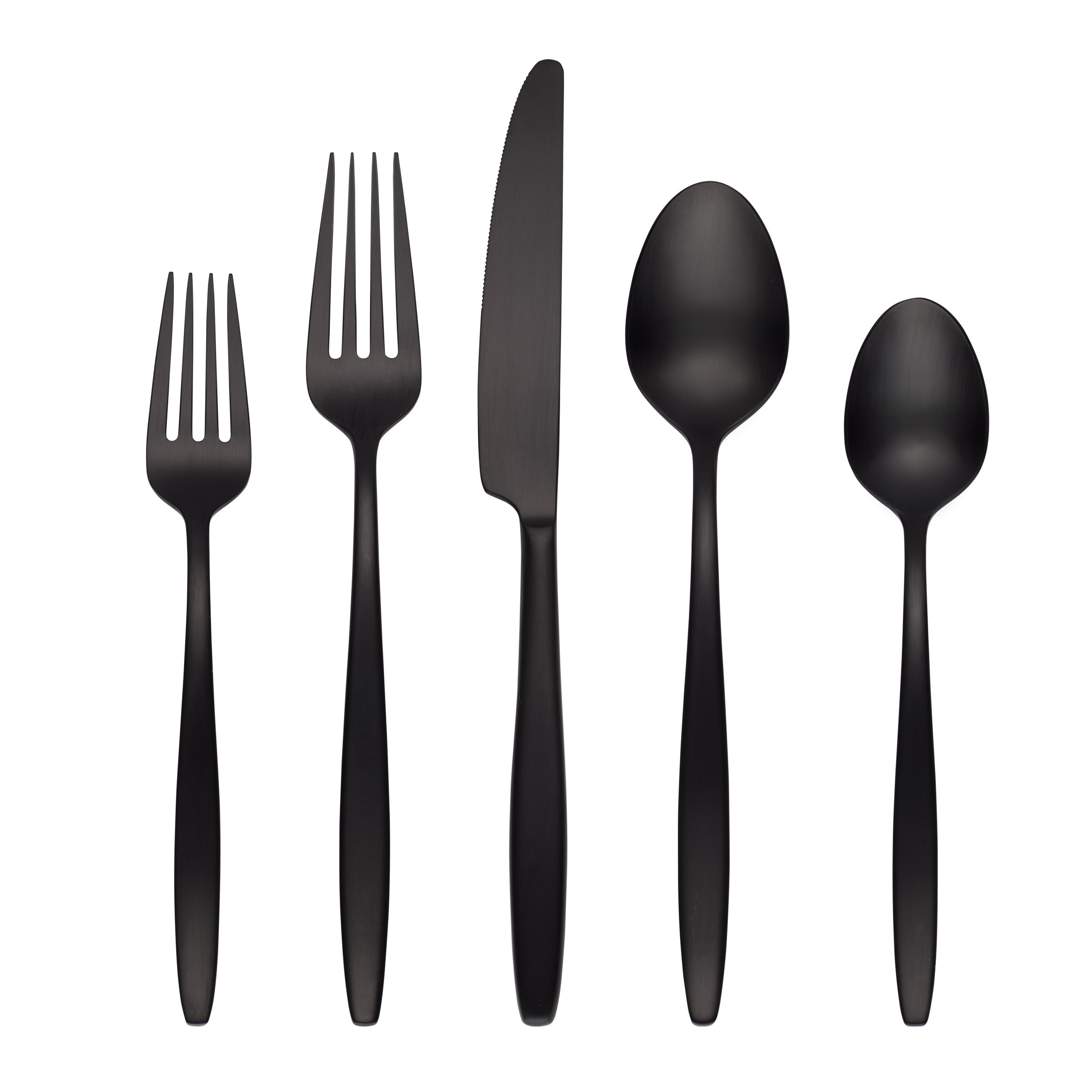 Lenox Westmore Nylah Black Satin 20-Piece Flatware Set