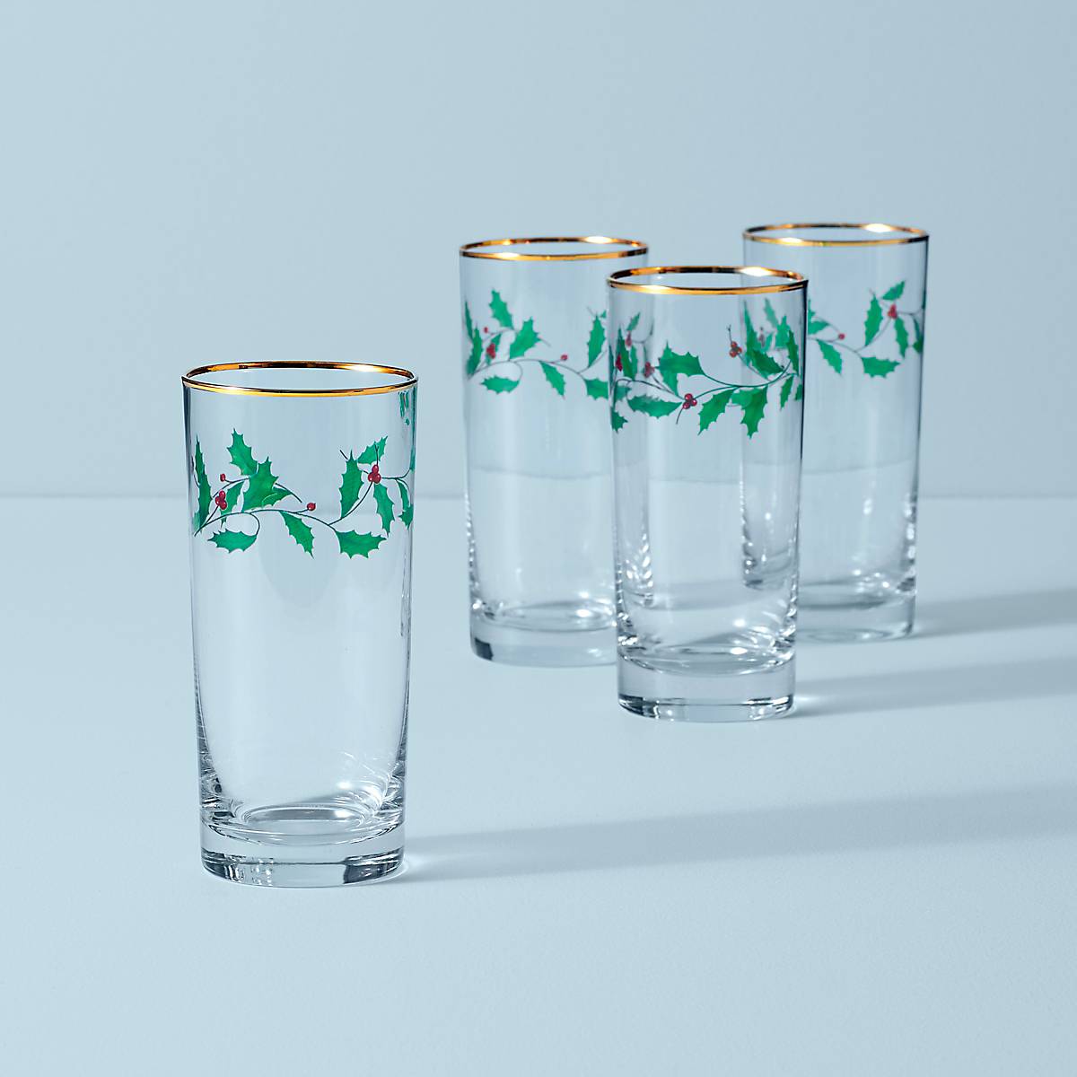 Lenox Westmore Holiday Highball Glasses, Set of 4