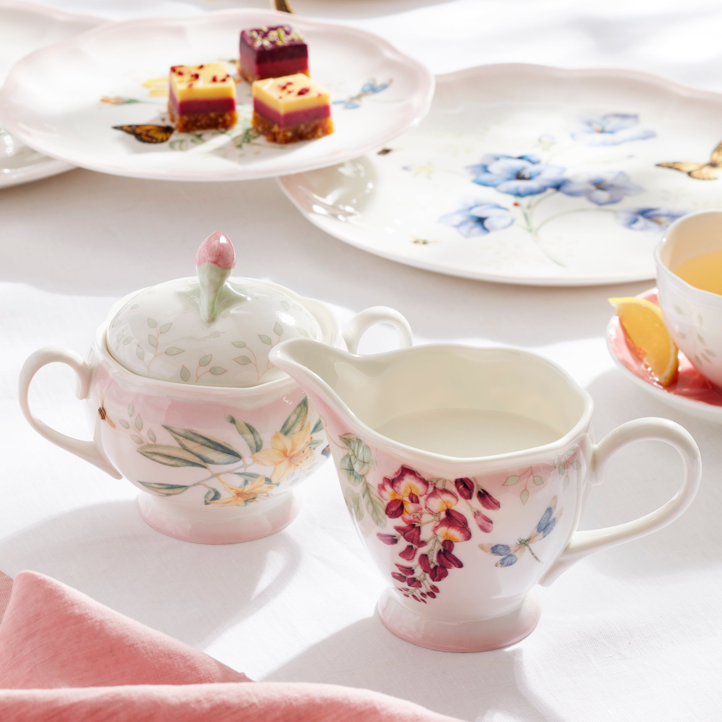 Lenox Westmore Butterfly Meadow Pink Ombre 5-Piece Tea Set - Image 4