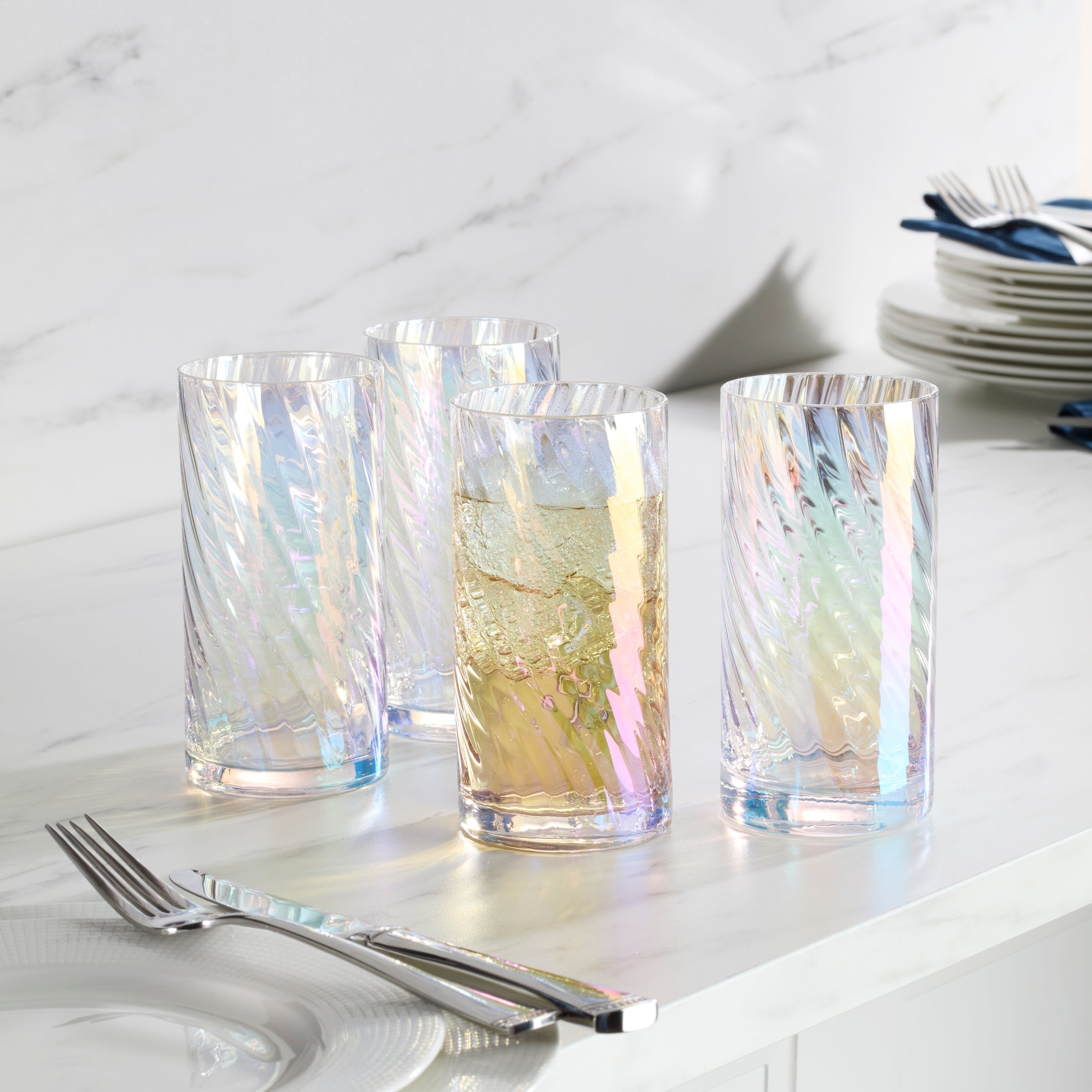 Lenox Westmore Tuscany Classics Iridescent Highball Glasses, Set of 4 - Image 5