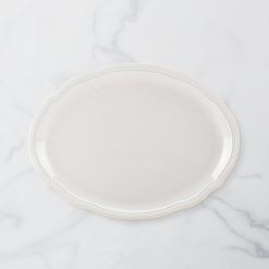 Lenox Westmore French Perle Bead White Oval Platter
