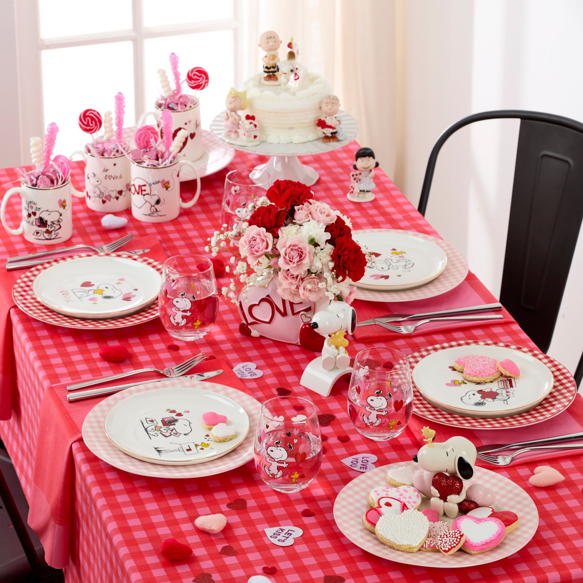 Lenox Westmore Gingham Pink Dinner Plates, Set of 4 - Image 4