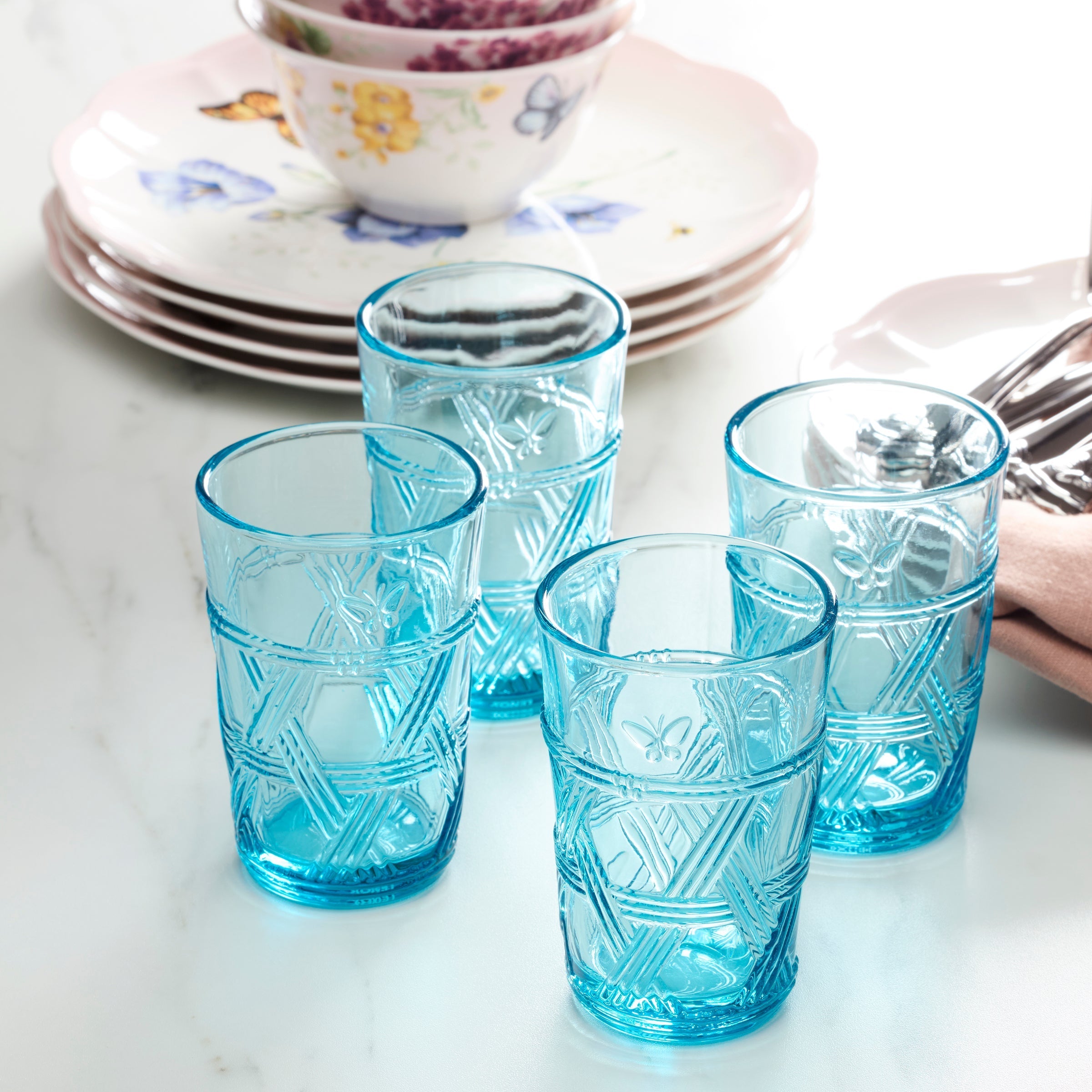 Lenox Westmore Butterfly Meadow Blue Tall Glasses, Set of 4 - Image 5