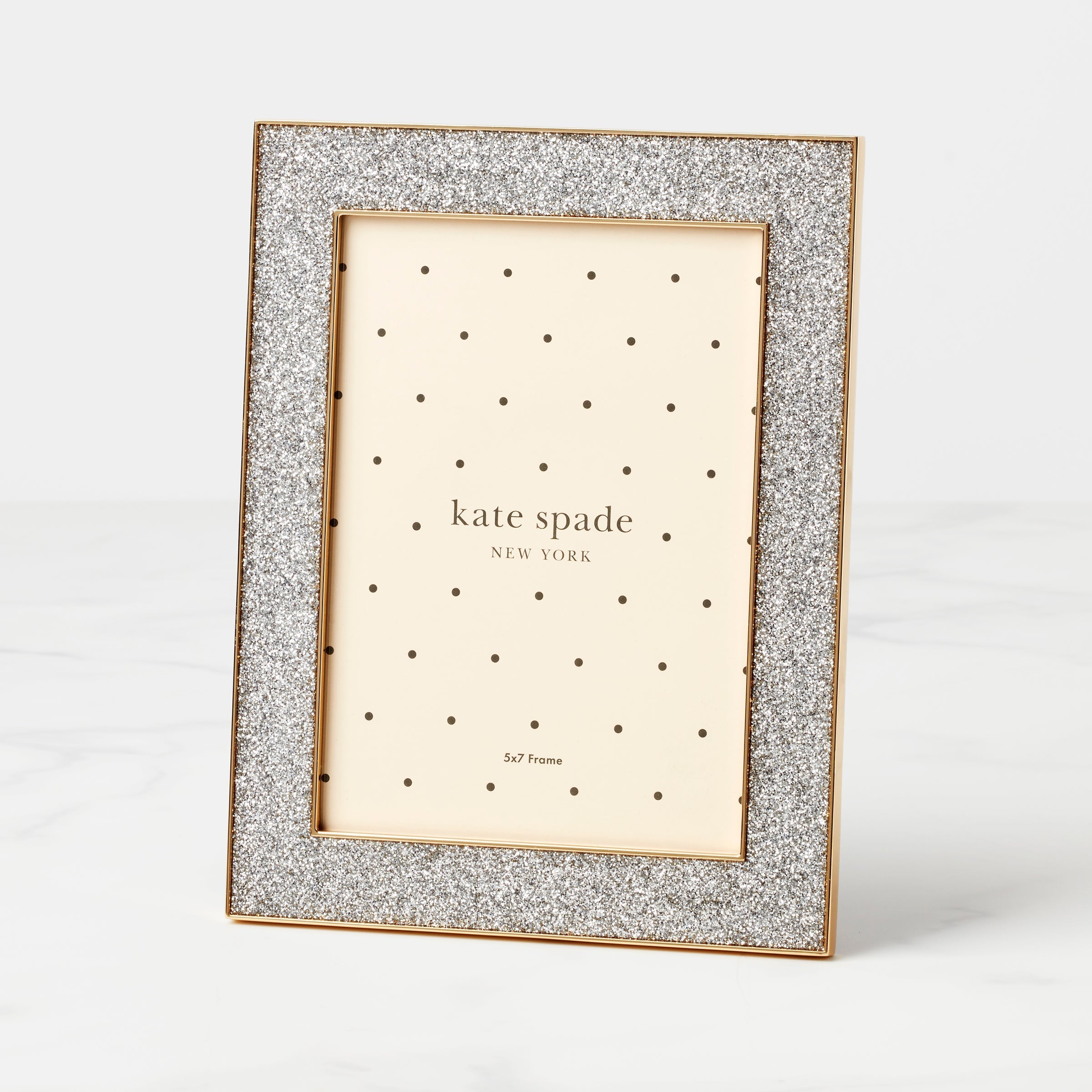 Lenox Westmore Sitting Pretty Silver Glitter 5x7 Photo Frame