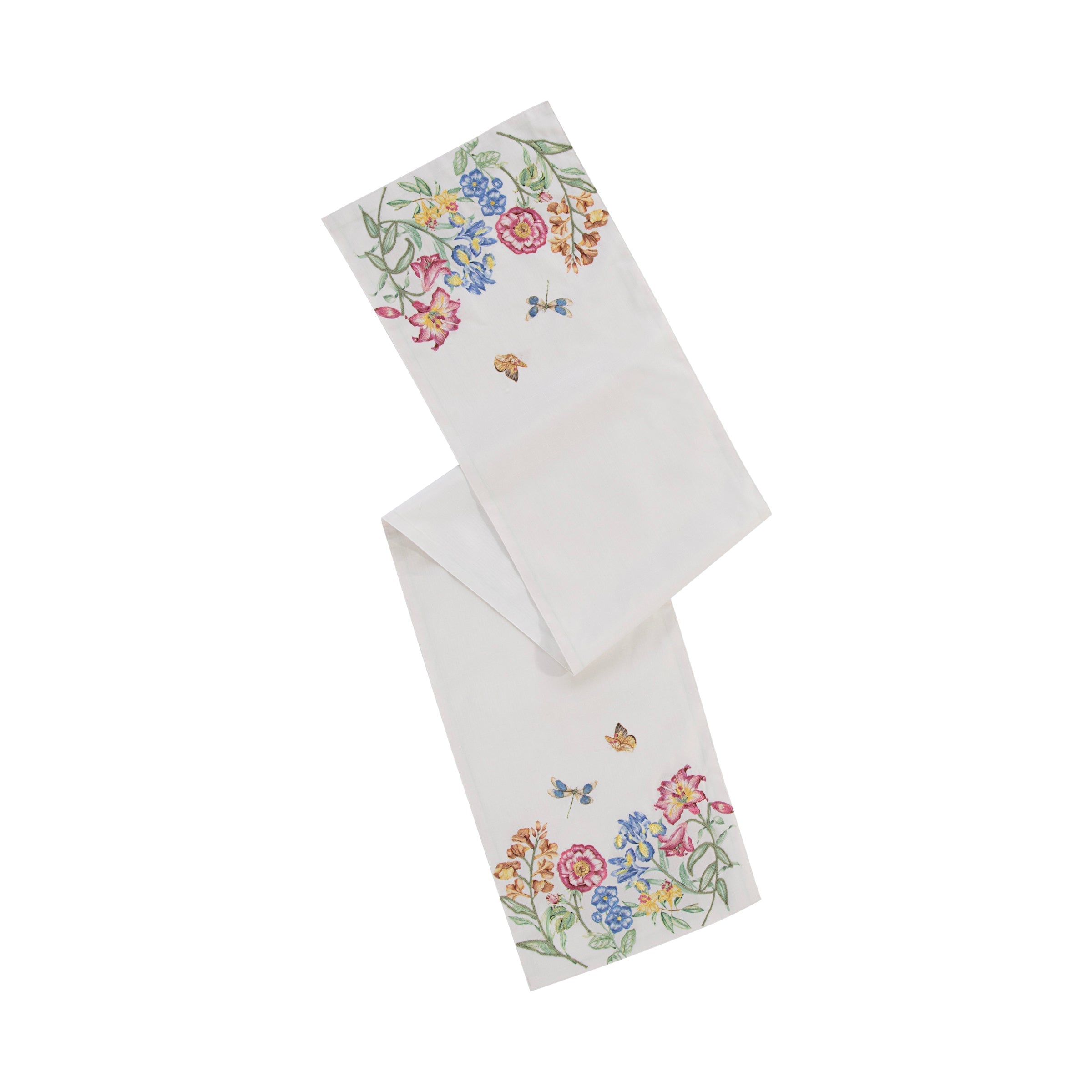 Lenox Westmore Butterfly Meadow Garden Embroidered Runner - Image 3