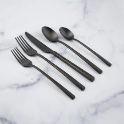 Lenox Westmore Isobel Black Satin 20-Piece Flatware Set