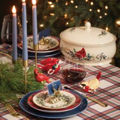 Alternative view of Lenox Westmore Holiday Red Tartan Accent Plates, Set of 4