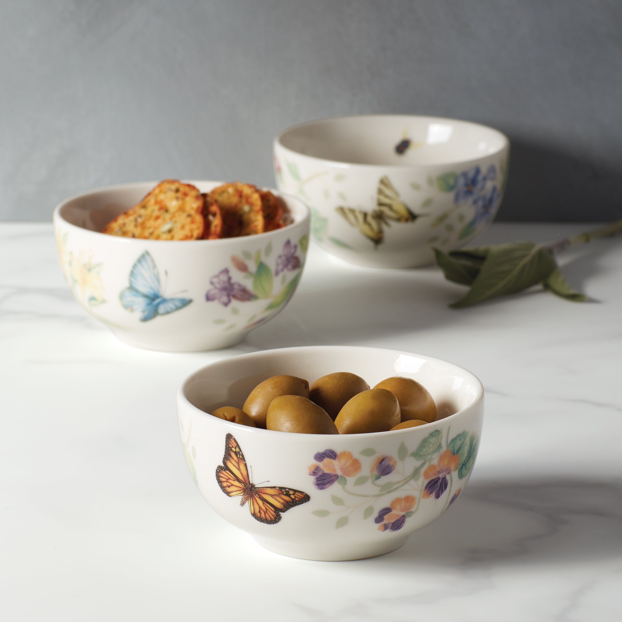 Lenox Westmore Butterfly Meadow Mini Bowls, Set of 3 - Image 3