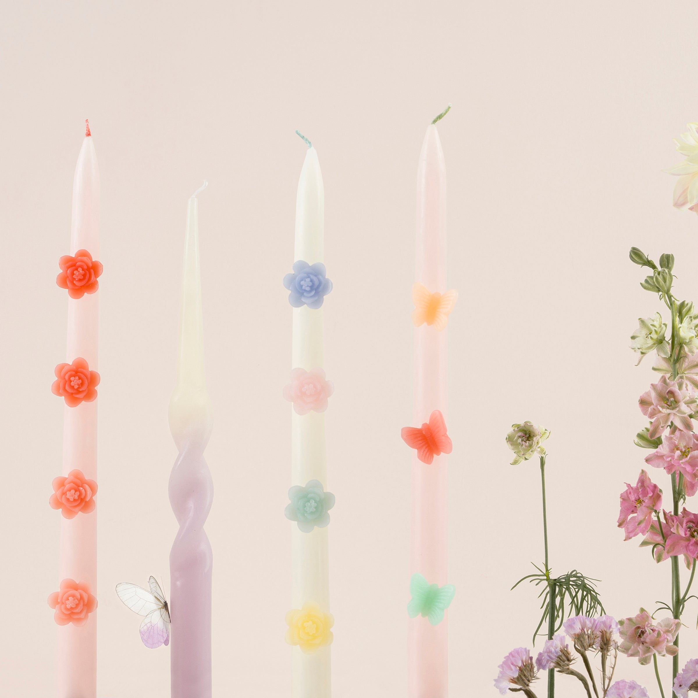 Lenox Westmore Pastel Flowers Taper Candles, Set of 2 - Image 5