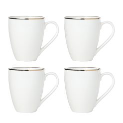 Lenox Westmore Trianna White Mugs, Set of 4