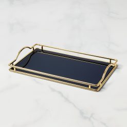 Lenox Westmore Make It Pop Navy Glass Vanity Tray