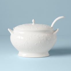 Alternative view of Lenox Westmore Opal Innocence Carved Soup Tureen Set