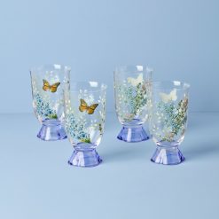 Alternative view of Lenox Westmore Butterfly Meadow Herbs Tall Tumblers, Set of 4