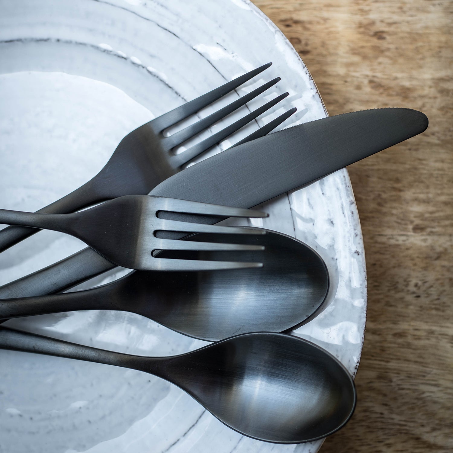 Lenox Westmore Averie Black Satin 20-Piece Flatware Set - Image 7