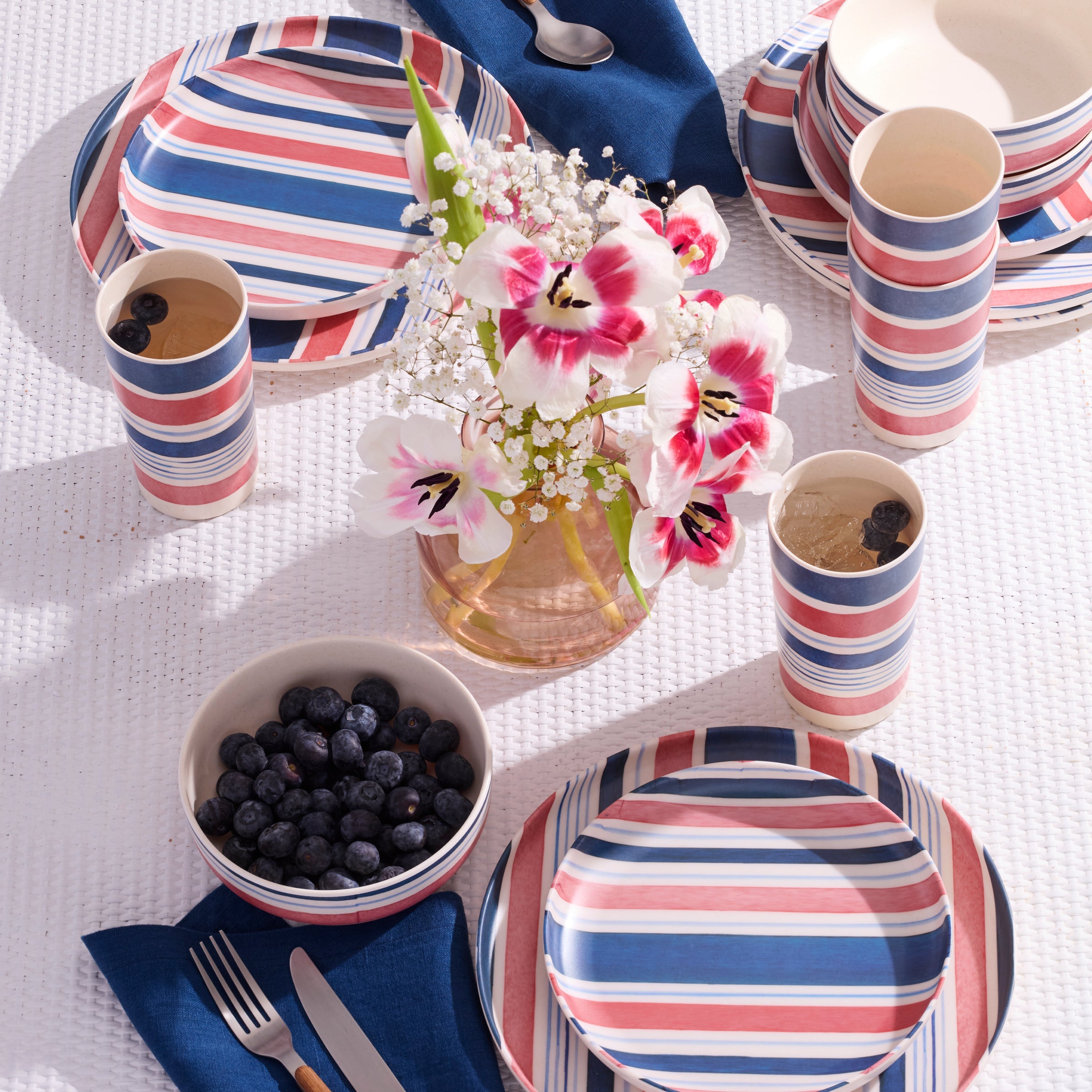 Lenox Westmore 24 Seven Melamine Stripe 12-Piece Dinnerware Set - Image 8