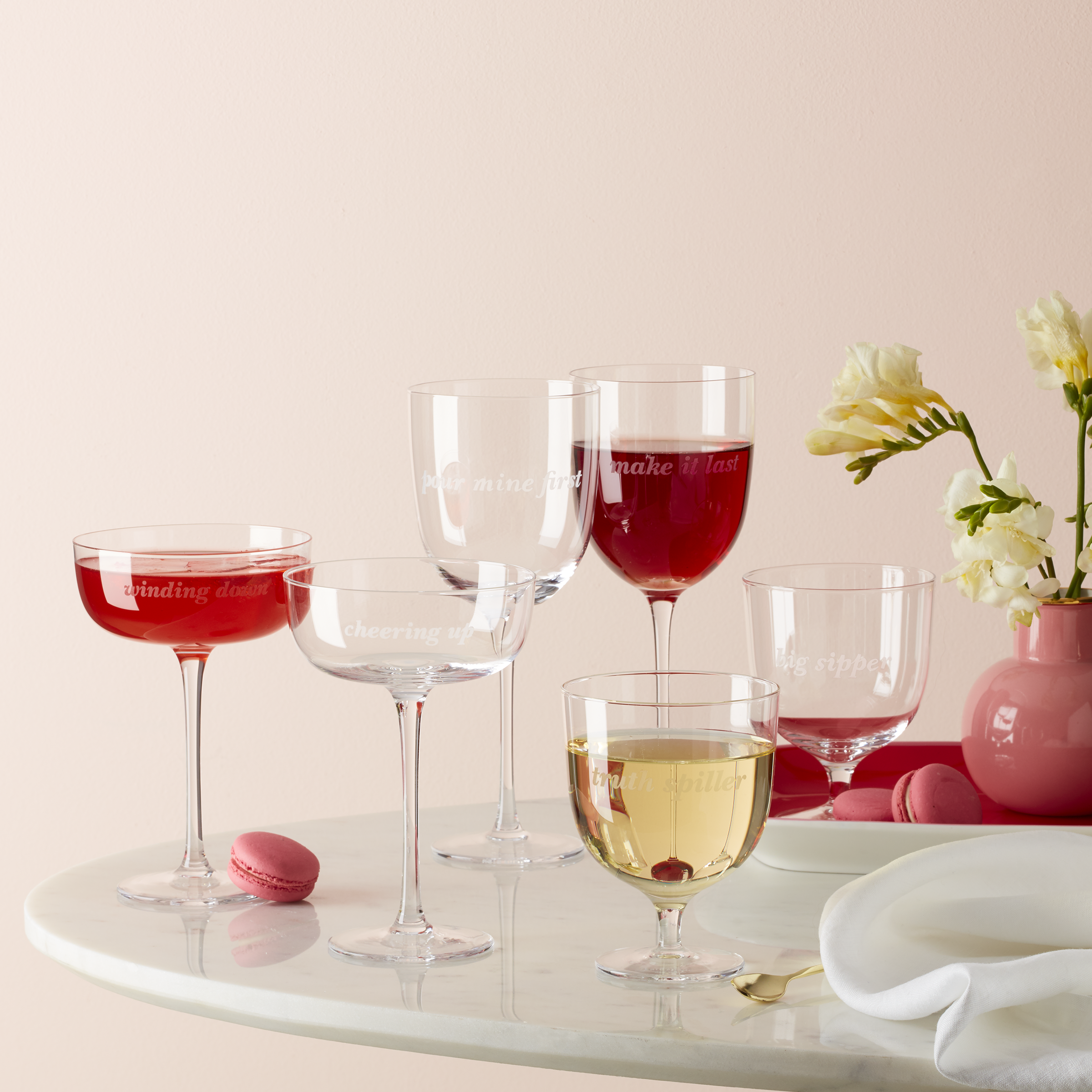 Lenox Westmore Winding Down & Cheering Up Coupe Glasses, Set of 2 - Image 3