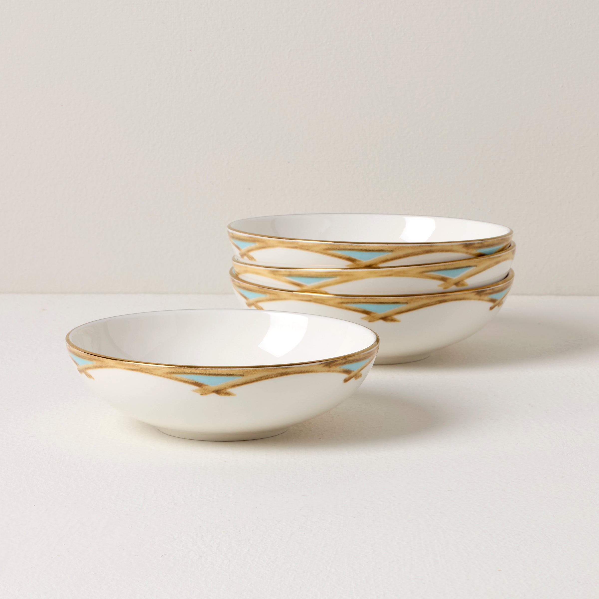 Lenox Westmore British Colonial Bamboo Fruit Bowls, Set of 4