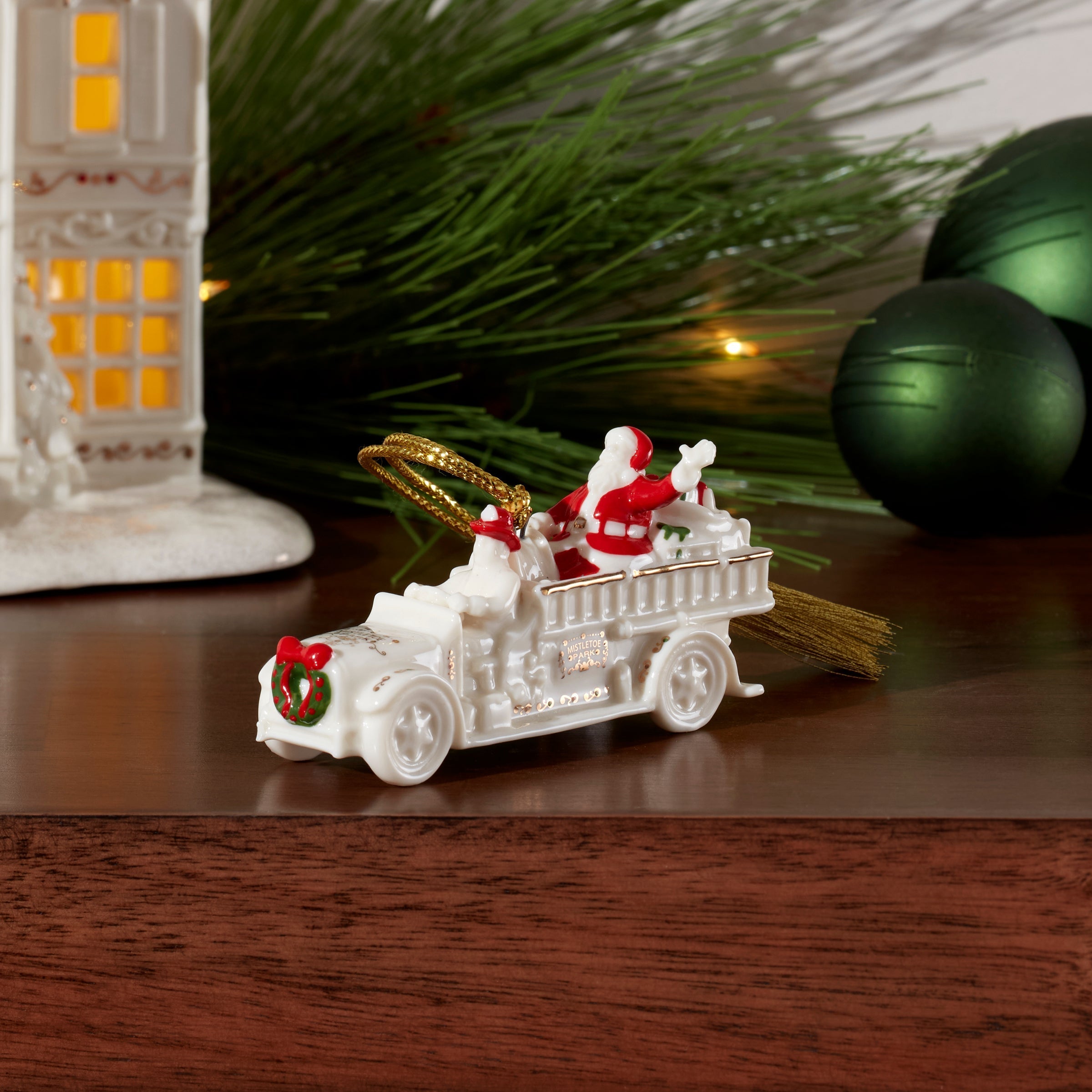 Lenox Westmore Mistletoe Park Fire Truck Ornament - Image 3
