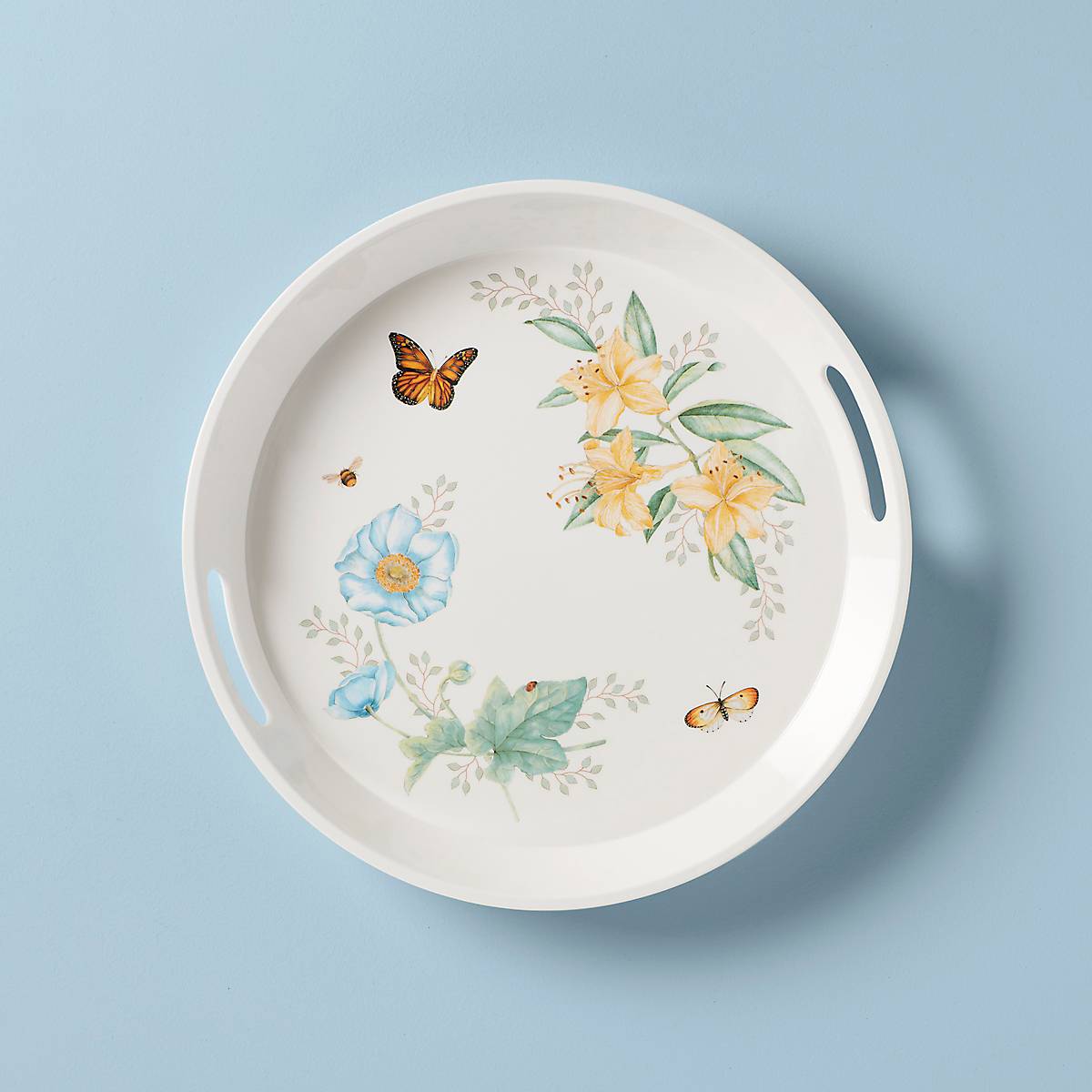 Lenox Westmore Butterfly Meadow Melamine Round Tray