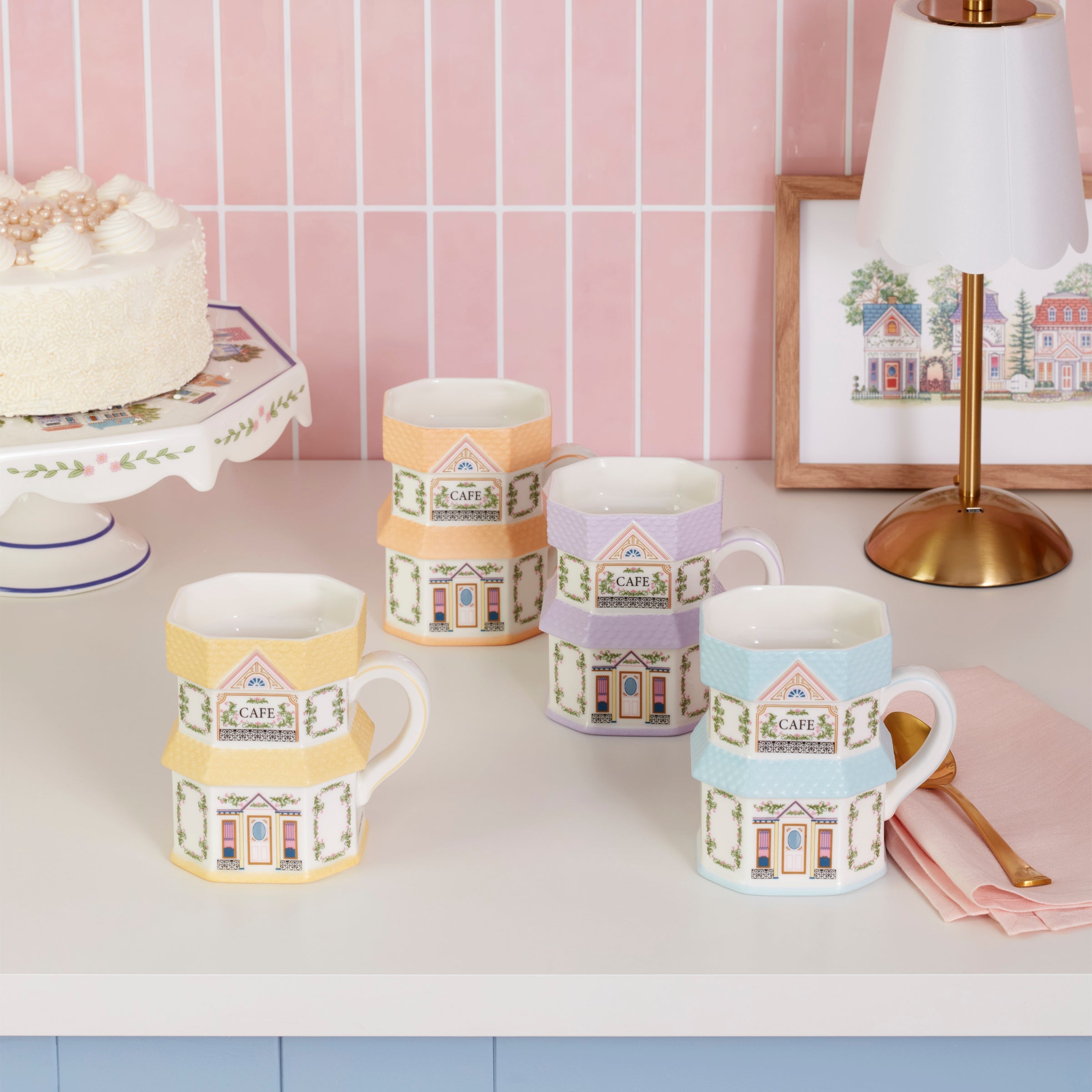 Lenox Westmore Lenox Spice Village Mugs, Set of 4 - Image 4
