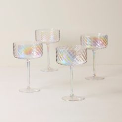Lenox Westmore Tuscany Classics Iridescent Coupe Glasses, Set of 4