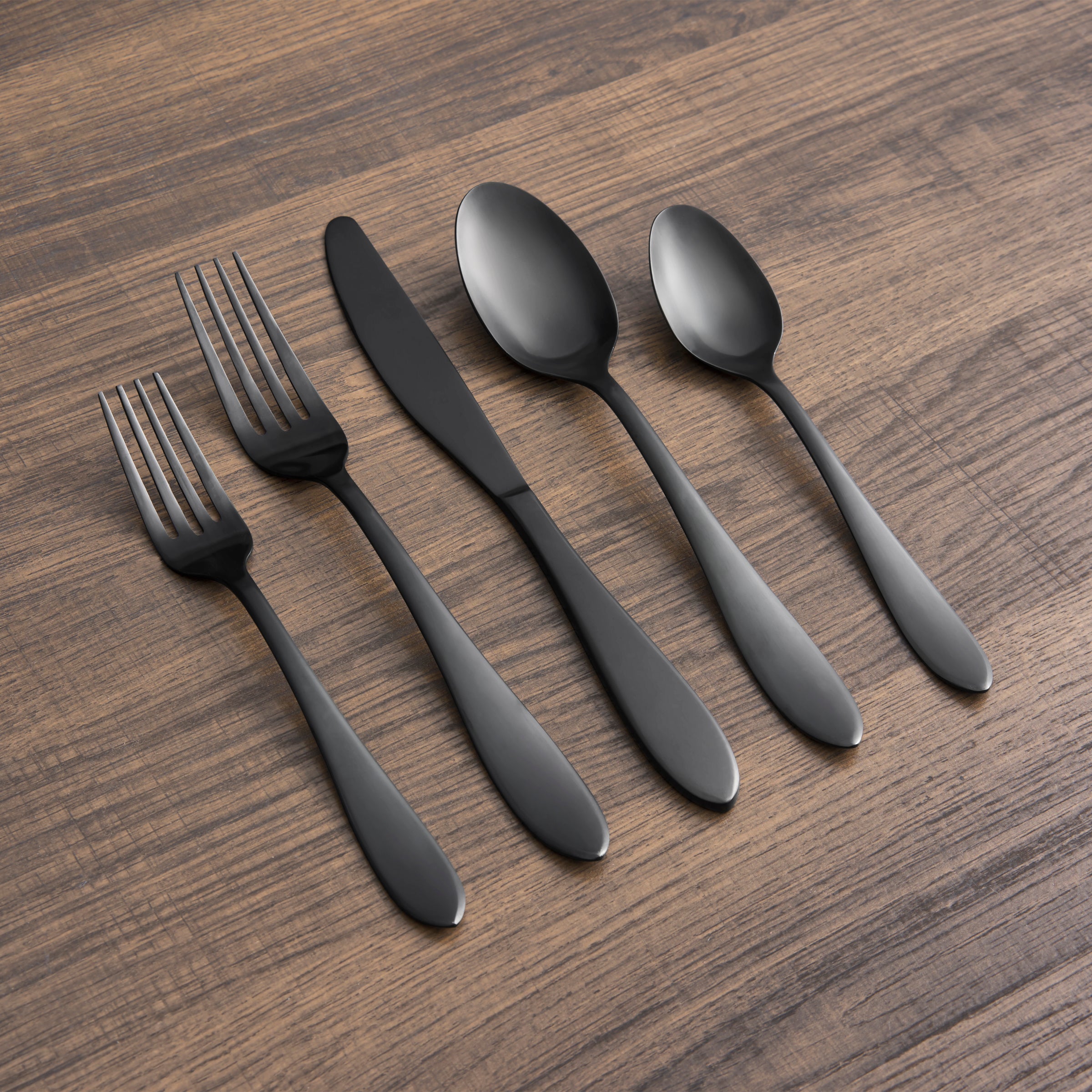 Lenox Westmore Delia Black Satin 20-Piece Flatware Set - Image 3