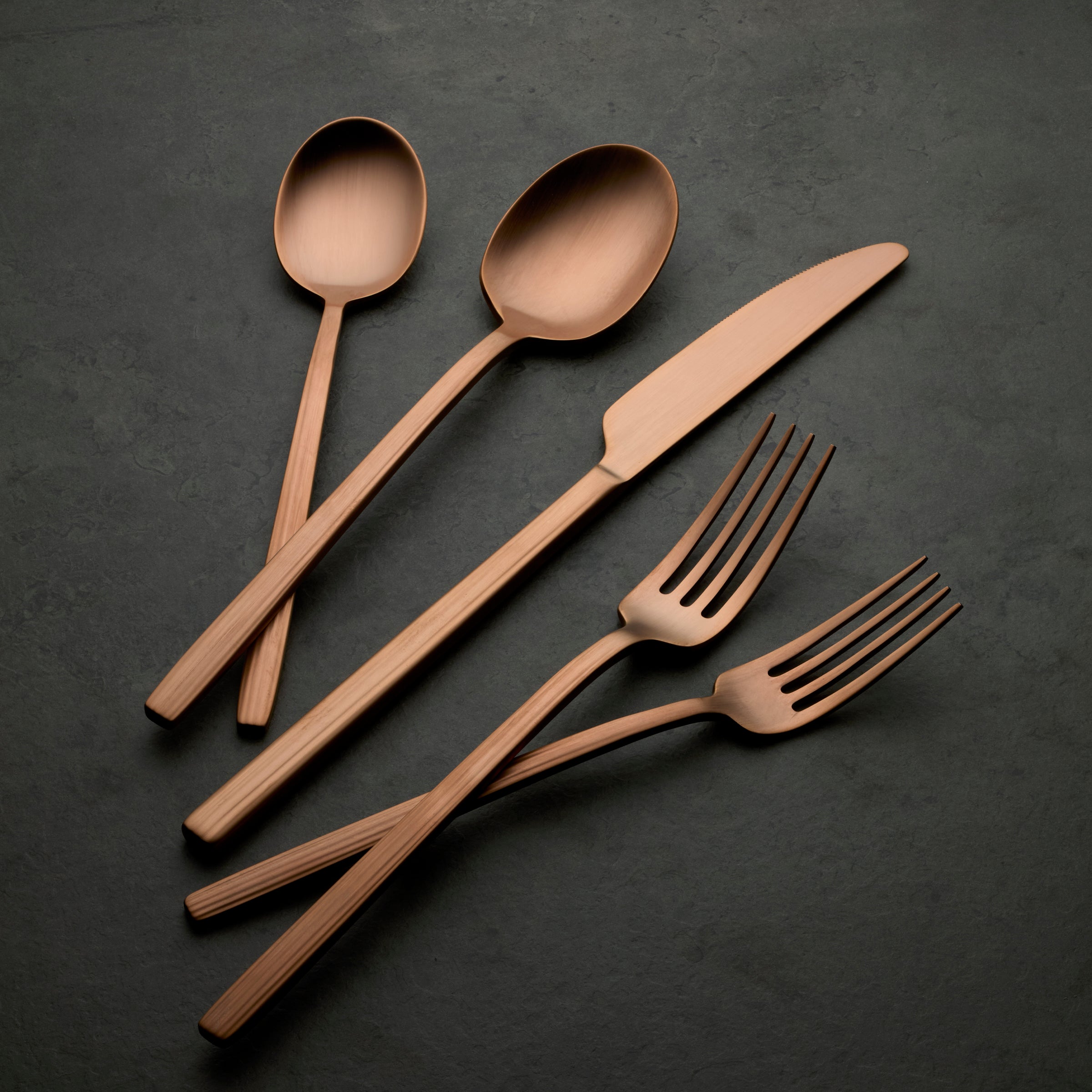 Lenox Westmore Dean Rose Gold Satin 20-Piece Flatware Set - Image 6