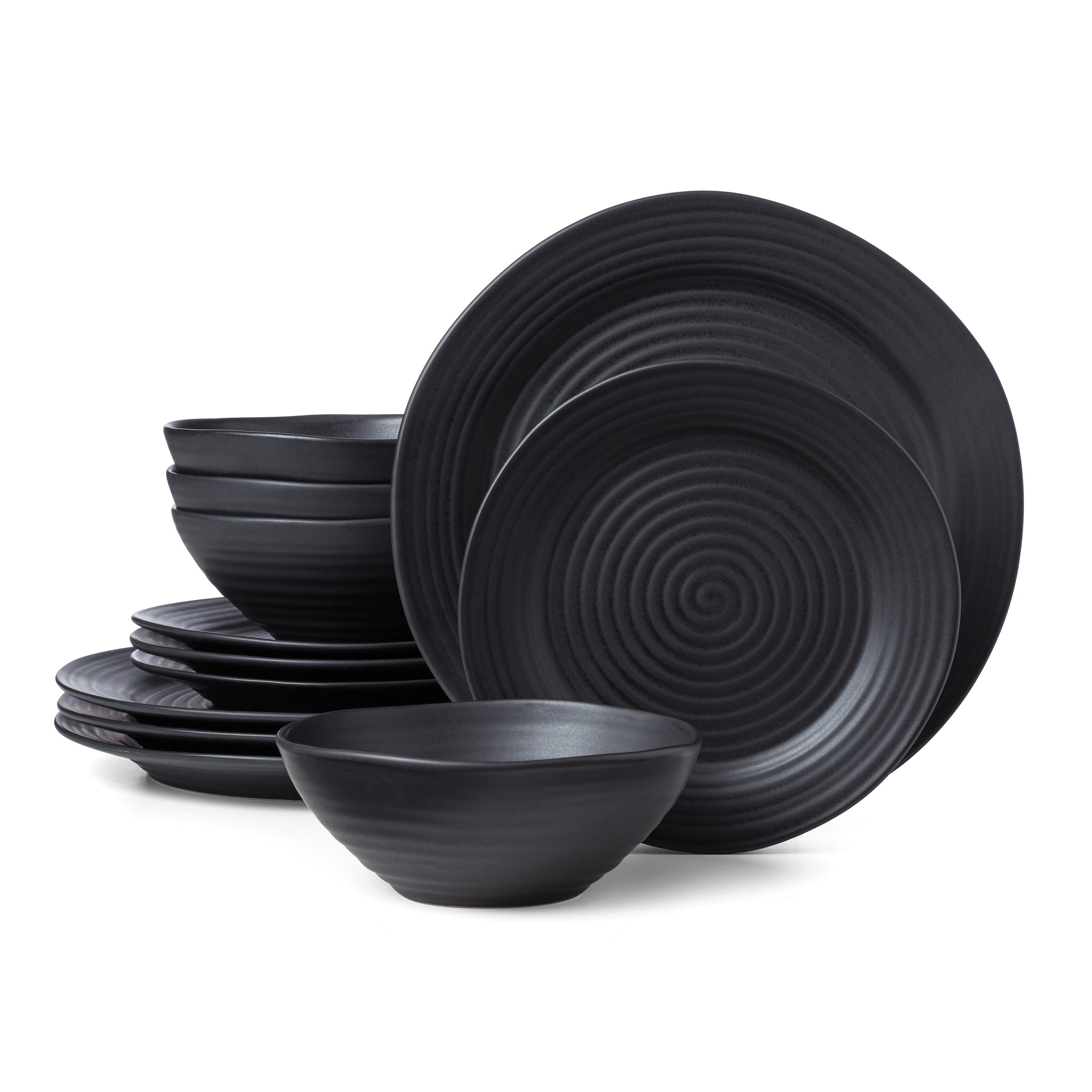 Lenox Westmore Ridge Black 12-Piece Dinnerware Set