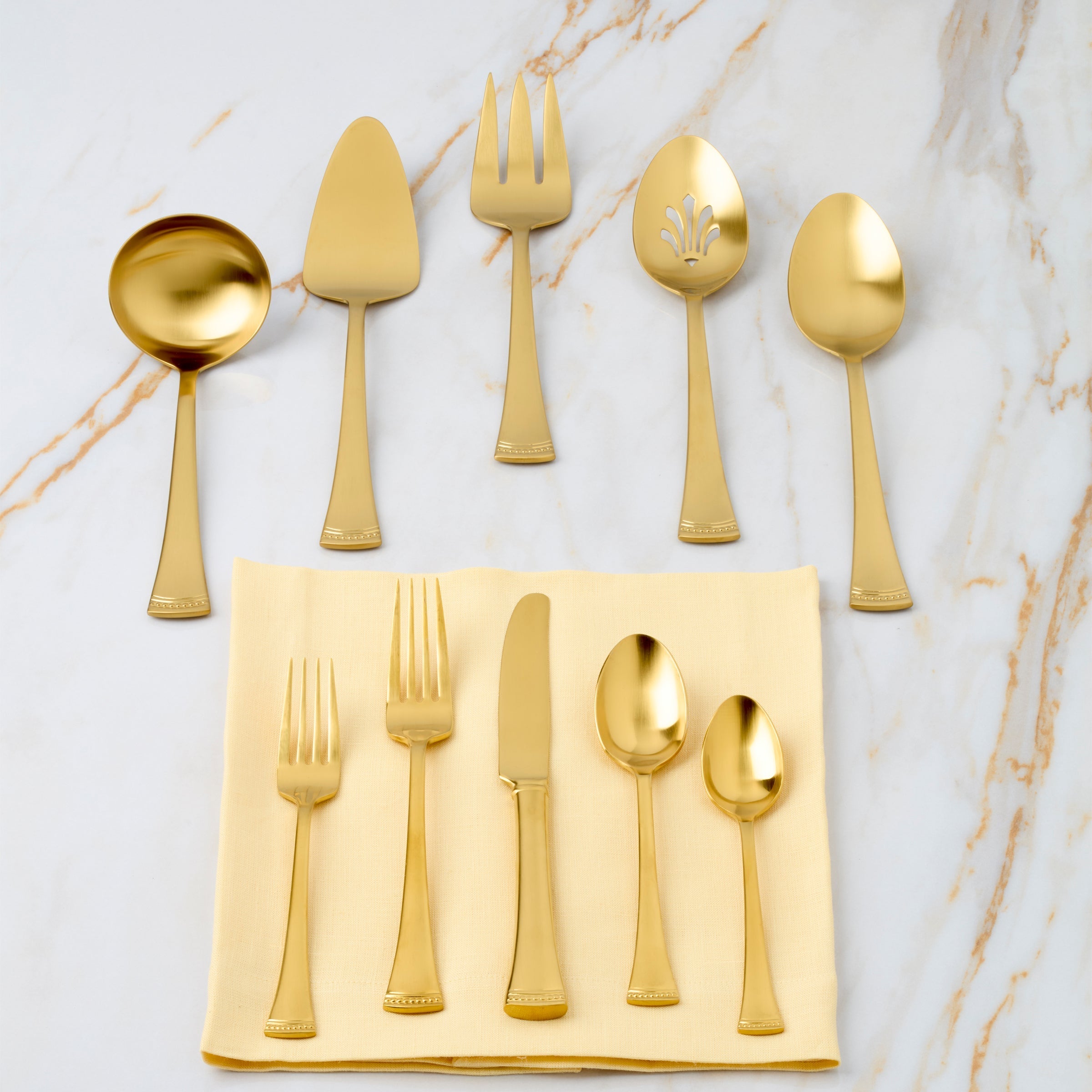 Lenox Westmore Portola Gold Satin 5-Piece Hostess Set - Image 2