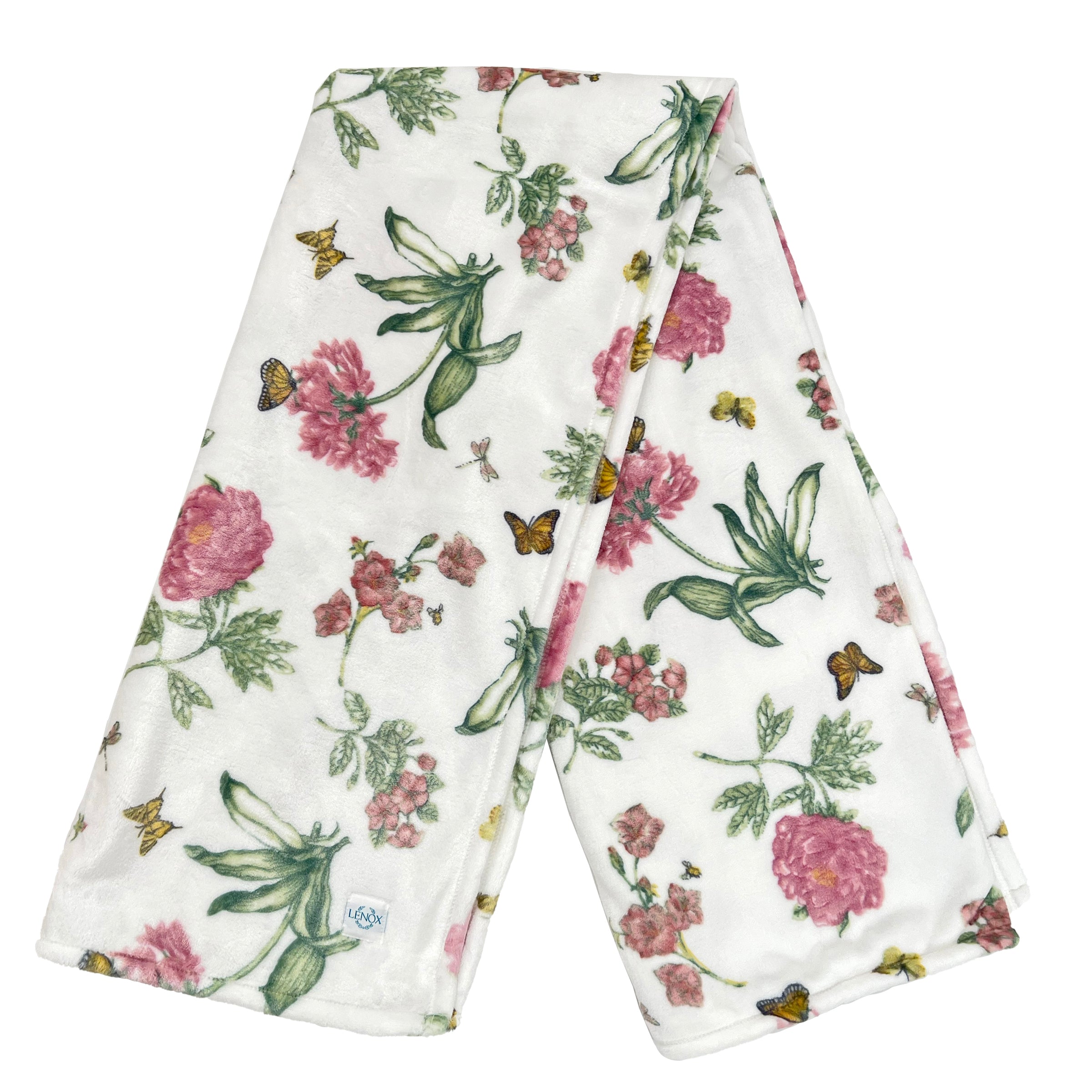 Lenox Westmore Butterfly Meadow Bloom Pink Throw Blanket - Image 7