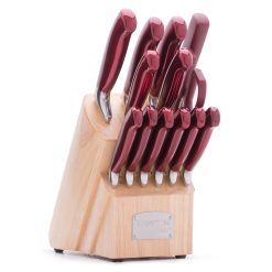 Lenox Westmore Argentum Red 14-Piece Cutlery Block Set