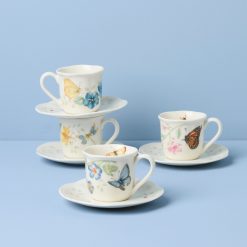 Lenox Westmore Butterfly Meadow Espresso Cup & Saucers, Set of 4