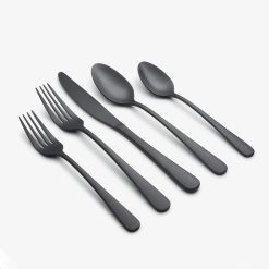Lenox Westmore Keene Black Satin 20-Piece Flatware Set