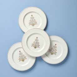 Lenox Westmore Federal Platinum Tree Accent Plates, Set of 4