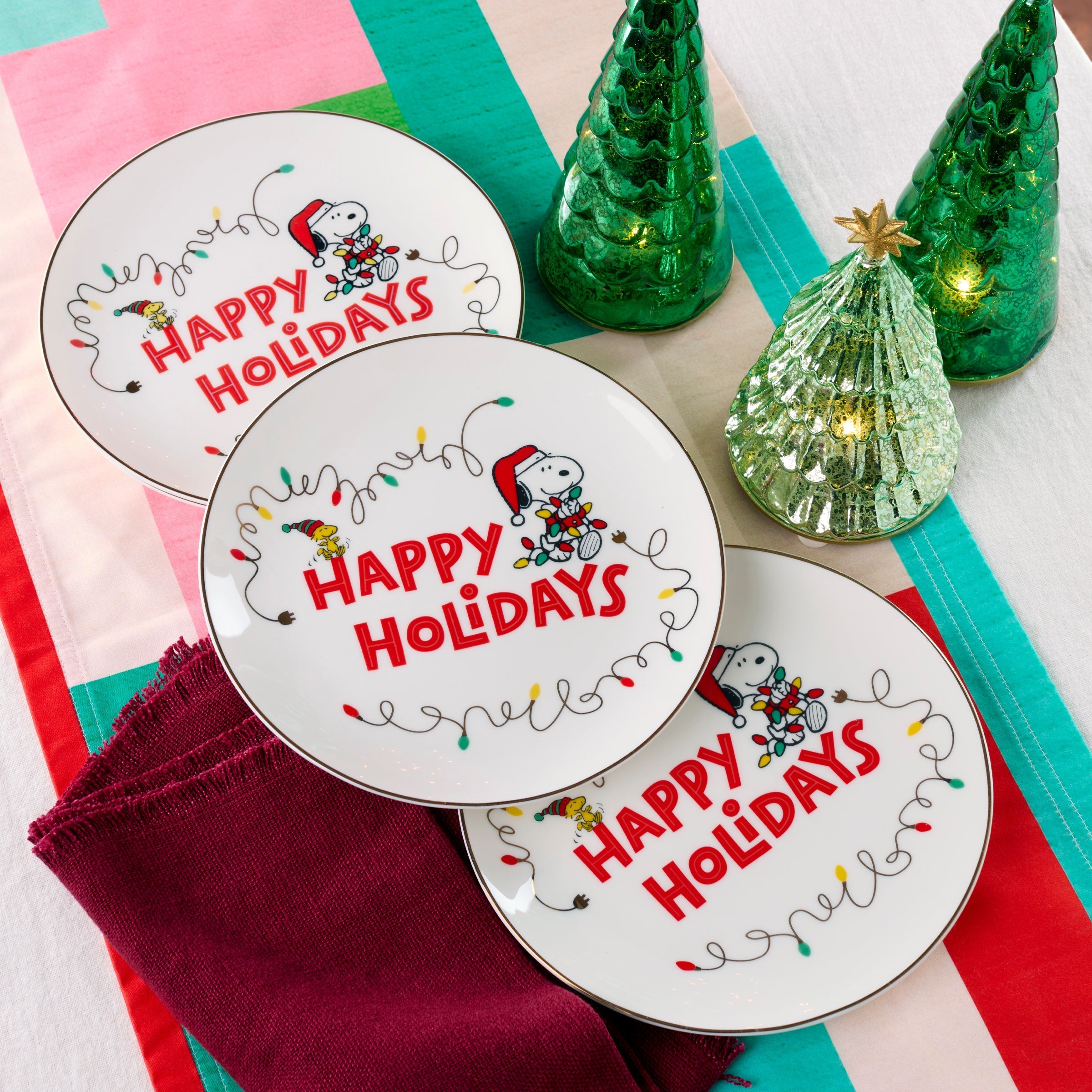 Lenox Westmore Snoopy Christmas Accent Plates, Set of 4 - Image 3