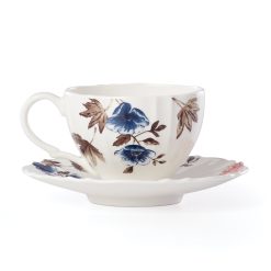 Alternative view of Lenox Westmore Sprig & Vine White Teacup & Saucer
